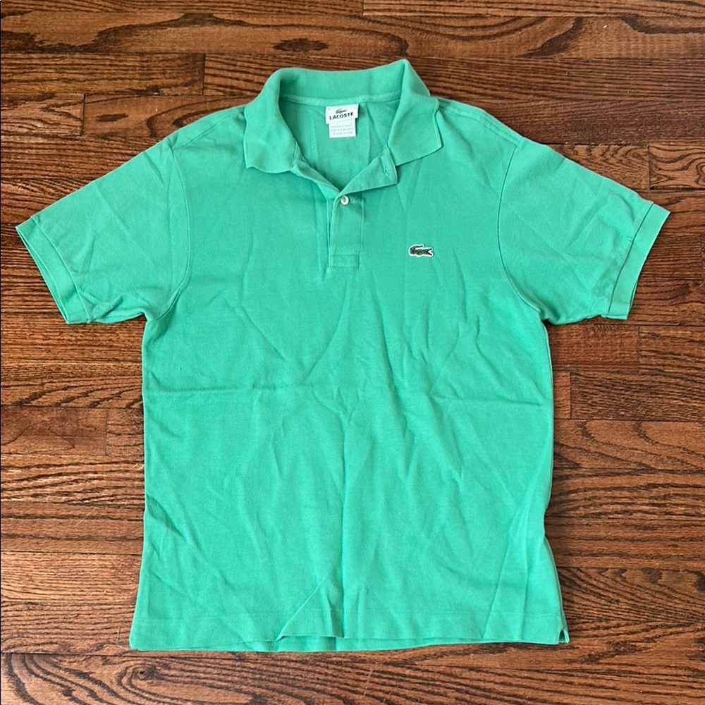 Lacoste Green Polo Shirt Classic Fit Signature Style